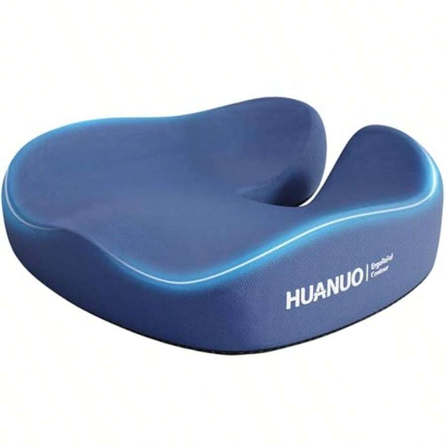Ergonomic Seat Cushion For Office Chair Extra Large Car Seat Cushion Tailbone And Back Support Cooling Gel Enhanced 4Zone Pressure Relief Chair Cushions For Office Car Wheelchair - 藍色 - 查看 1