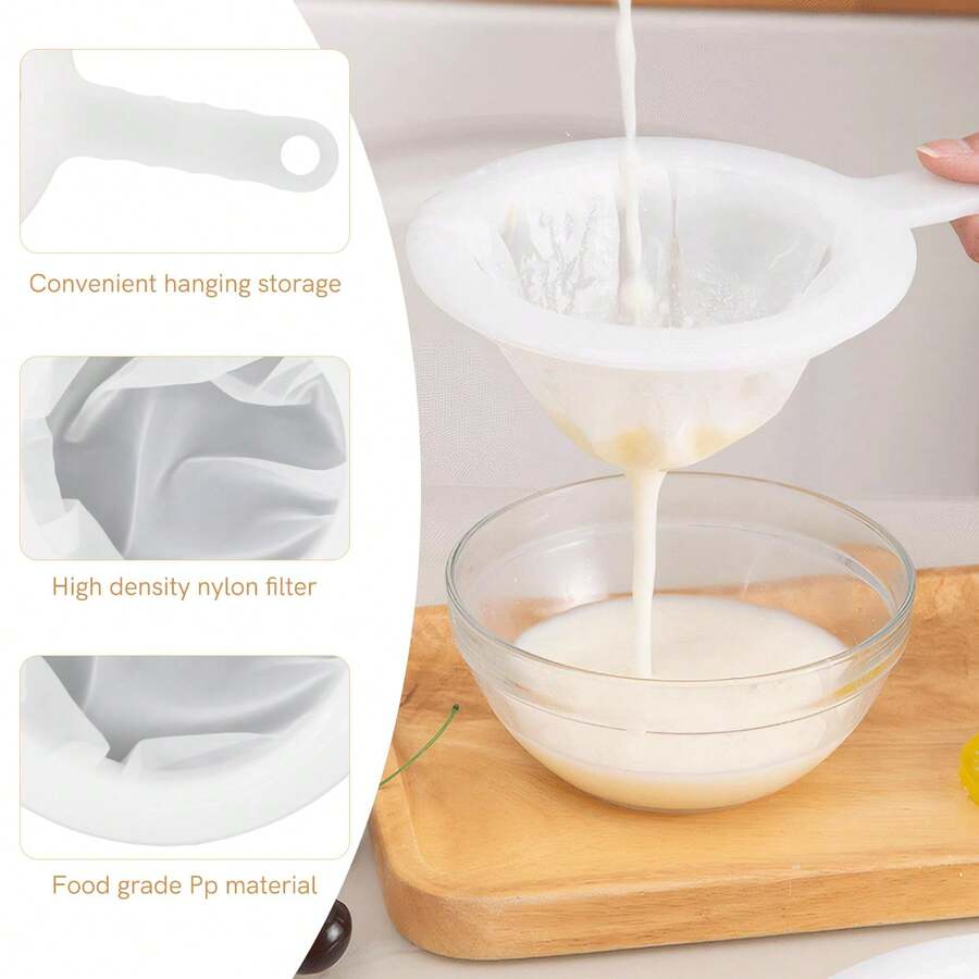 1 strecurătoare ultra-fine pentru lapte de soia, strecurătoare pentru suc, pungă de filtrare alimentară, strecurătoare, strecurătoare de bucătărie, strecurătoare ultra-fine din nailon, convenabilă pentru agățat în bucătărie, accesorii de bucătărie, un cadou indispensabil pentru ustensile de bucătărie pentru bucătarii de acasă, depozitare care economisește spațiu pentru organizatorii de bucătărie, idee de cadouri de Crăciun pentru bucătărie