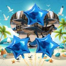 AI 山海经主题 Tungtungtung Sahur、Tralalero Tralala、LiriLi Larlla、Bombardiro Crocodilo、Bombombini Guzini、Boneca Ambalam 五角星彩色派对气球套装，游戏爱好者和收藏家必备的派对装饰，完美的派对礼物和生日惊喜礼物，非常适合圣诞节、万圣节和感恩节礼物 - 彩色 - 查看 17