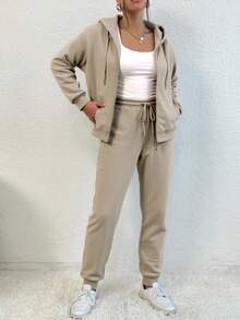 Women Two-Piece Outfits - 米色 - 查看 3