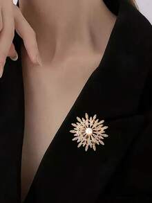 1 Stück elegante, vielseitige Kristall- & Kunstperlen-Brosche, Kostümschmuck, Taschenbehang, Bürozubehör, Weihnachtsgeschenk