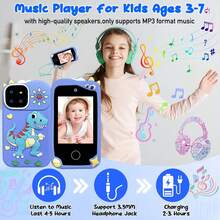 New Kids Learning Toy Phone, Dinosaur Gift Toy, Christmas Birthday Present With 2.8 Inch HD Touch Screen, 18 Games, Music & Dual Camera, Party Creative Gift, Includes 32GB Card - Multicolor - View 11
