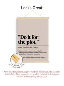 1pc Unframed Dictionary Definition Print | Digital Download | Minimalist Wall Art | "For The Plot" Themed Girl's Room Decor | Dorm Poster - Multicolor - View 10