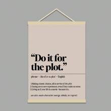 1pc Unframed Dictionary Definition Print | Digital Download | Minimalist Wall Art | "For The Plot" Themed Girl's Room Decor | Dorm Poster - Multicolor - View 18