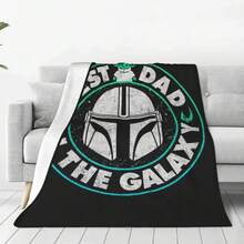 Custom M-Mandalorianed Movie Blanket Warm Fleece Soft  Throw Blankets For Bedding Sofa Home Spring - Black - View 1