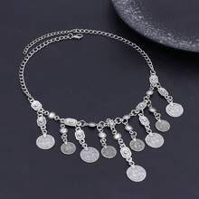 1 Peça Colar de Borla de Moeda de Liga, Acessório de Headchain Vintage com Toque Exótico