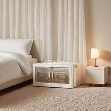 1/2/3/4/5/6 层 17.72 英寸厚家用储物柜 - 可折叠带轮，容量大，可存放杂物、零食、玩具和衣服，适用于厨房、卧室、客厅和浴室