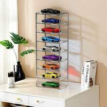 1pc 4WD Racing Car Model Display Stand - 7/8 Tier Transparent Acrylic Figurine, Doll, Makeup Organizer Display Case - Dust-Proof Flip Cover Sunglasses Holder - Home Storage & Hobby Enthusiasts Ideal Choice - Durable Structure Design - Holiday Gift