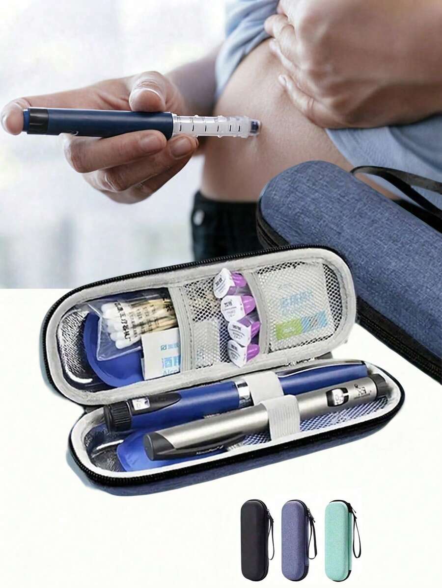 Portable Mini Insulin Cooling Bag, Insulin Insulation Box, Portable Outdoor Medicine Cooling Bag And Ice Box (Empty Box, Does Not Include Ice Packs Or Other Products), Travel Emergency Kit, Camping Medical Box, Pill Box, Pill Container, First Aid Kit, Emergency Medical Kit, Emergency Pack Medicine Bag Pill Case Pill Containers Hospital Bag Medicine Organizer Medicine Storage Bag Travel Must Haves Bags For Traveling Holiday Essential - Multicolor - View 1