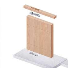 2x Heavy Duty 360° Rotating Hidden Bookcase Hinges Secret Door Pivot Hinges Set - Default - View 8