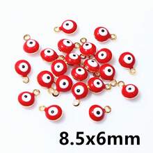 20pcs 8.5x6mm Enamel Evil Eyes Ball/Heart Charms Pendant Stainless Steel Small DIY Jewelry Making Accessories Findings - Evil Ball Charms - View 15
