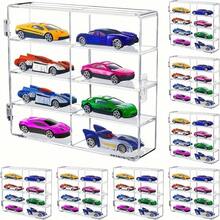 1pc Transparent Model Display Rack, 8-Grid Model Storage Box Display Cabinet, Stackable Car Model Display Case