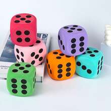 6 PIEZAS, Dados de espuma EVA extra grandes de 3,8/8 cm - Una herramienta de aprendizaje matemático de seis caras, utilizada como pelota antiestrés en el aula, un dado gigante de 6 caras extra grande, un juguete de aprendizaje educativo para aliviar la ansiedad, adecuado para juegos de mesa, portátil y ligero, es la opción perfecta para regalos de cumpleaños y vuelta al cole. Obtén tu número de la suerte.