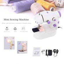 A Mini Sewing Machine For Beginners With Lights, With Foot Pedals And Charging Cables, Easy To Use, Suitable For Home Use - US A Type Plug(110-127V) - View 4