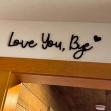 3-częściowy zestaw drewnianych tabliczek w stylu rustykalnym boho "Żegnaj, moja miłości" – wielokrotnego użytku dekoracja ścienna do domu wyrażająca miłość i ciepło dla rodziny i bliskich