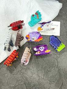 1pc Acrylic Halloween Themed Claw Hair Clip, Suitable For Decorating Hair On The Back Of The Head, Hair Accessory For Party And Street Wear Winter Hair Clutch Elegant Claw Clips