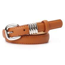 New Luxury High-End Belt For Women Fashion  Ancora Red Versatile Jeans Decorative Belt Women's Belt Suitable For Daily Jeans Fashion  Accessories - 駝色 - 查看 13