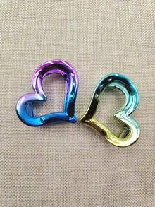 6pcs/4pcs/3pcs/2pcs/1pc New Metallic Dual-Tone Heart Shaped Hair Clips, Sweet Hairpin For Bun, Everyday Wear Cute Hair Accessories Winter Hair Clutch Elegant Claw Clips