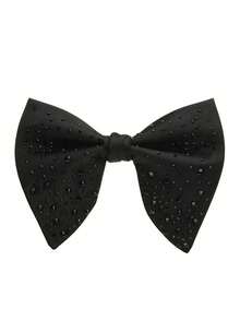 Men's Rhinestone Bow Tie, Essential For Banquets And Weddings, Sparkling Rhinestone Design, Elegant And Fashionable High-End Suit Accessory