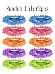 Reusable Mop Slippers, Floor Cleaning Slippers, Mop Slippers, Cleaning Cloths, Super Fiber Dust-Proof Mop Socks, Random Color Mop Socks, For Floor Cleaning, Suitable For Women, Men, Children, Home, Office, Bathroom, Kitchen, Shoe & Boot Accessories, Cleaning Tools, Mother's Day Gift, Christmas Gift, Halloween Gift, Thanksgiving Gift, Birthday Gift - Multicolor - View 12