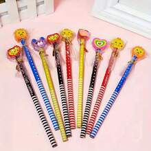 20 Wooden Pencils With Eraser Graphite Pencil With Eraser Graphite Wooden Pencil Hardness HB Pencil Party Gift Birthday Christmas, School Supplies Stationary Teacher Gift(Color Random)