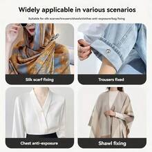 1Pair/2/4Pairs Flat Colorful Magnetic Clasp Veil Scarf Clip, Shawl Brooch Windbreaker Shawl Multi-Functional Anti-Slip Magnetic Clasp