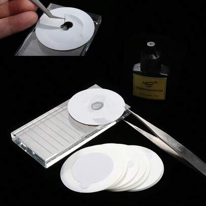 30/20/10 szt. Jednorazowe płatki kleju do przedłużania rzęs, tacki na klej do przedłużania rzęs, wielokrotnego użytku płatki kleju do przedłużania rzęs, czyste i higieniczne, wygodne w użyciu, przyspieszają przedłużanie, zapobiegają szybkiemu twardnieniu kleju