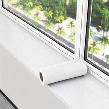 1pc 20cm X 5m Window Sill Wood Grain Contact Paper, UV Protection Edge Trim, Wrap-Around Protective Pad, Ugly Cover, Window Frame Edge Sticker - Damaged Door Repair Tape - Multicolor - View 16