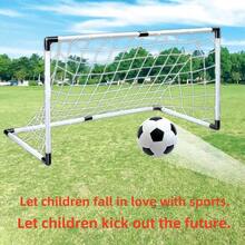 Juego de niños - Juego infantil - Portería de fútbol grande - Parque infantil - Objetivo - Portería de fútbol - Fútbol infantil - Partido de fútbol - Juguete de fútbol para deportes al aire libre - Juego de competencia de dos jugadores para interiores - Juego interactivo - Regalo perfecto - Regalo de cumpleaños para niños - Juego grupal - Juego educativo para niños - Regalo de Fiesta Nacional de Arabia Saudita para niños y niñas - Multicolor - Ver 3