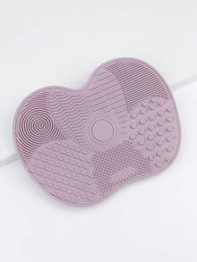 1-2pcs Small Apple Shaped Silicone Scrub Pad, Convenient Cleaning Tool With Suction Cup, Makeup Brush Cleaner Mat - Multicolor - View 10