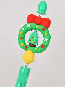 1/3 piezas Bolígrafos de punta de bola con cuentas navideñas, con diseños de árbol de Navidad, muñeco de nieve y Papá Noel, escritura suave, adecuado para mayores de 14 años, excelente para estudiantes y oficina, regalo de Navidad perfecto