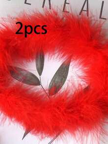 1pc Faux Turkey Feather Boa Trim – 1.5M Fluffy Marabou Feather Strip For DIY Crafts, Costume, Hat Accessories, Christmas Tree Decoration, Wedding Decor, And Bouquet Wrapping,Concert And Home Decor, Dance Wedding, Stage Performance, Carnival Costume And Accessories, Party Supplies,Ideal Choice For Gifts - Multicolor - View 18