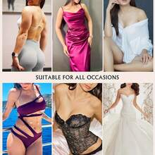 Honey Color Grippy Not Sticky Seamless Covers, ReusableSelf Adhesive Silicone Pasties, NonAdhesive Nipple Covers For Women - 蜂蜜 - 查看 6
