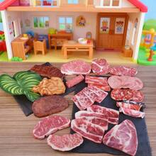LOOKS SO REAL,Fake Sliced Meat - Beef & Pork Models For Food Photography, Display, Prank, Cooking Videos Kitchen Props Simulation Realistic Beef Slices Simulated Fake Meat Cooked Model Artificial Lifelike Decor