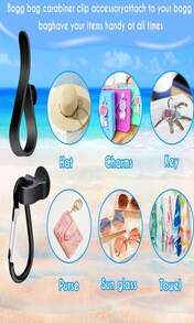 AIERSA Inserts Hooks Accessories For Bogg Bags, Charms Key Holder Carabiner, Pouch Earphone Tassel Keychain Cup Holder Attachment Compatible With Simply Southern Rubber Beach Totes - ColorA - View 4