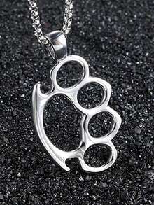 Hip Hop Stainless Steel Paw Pendant Necklace For Men Women For Daily Decoration