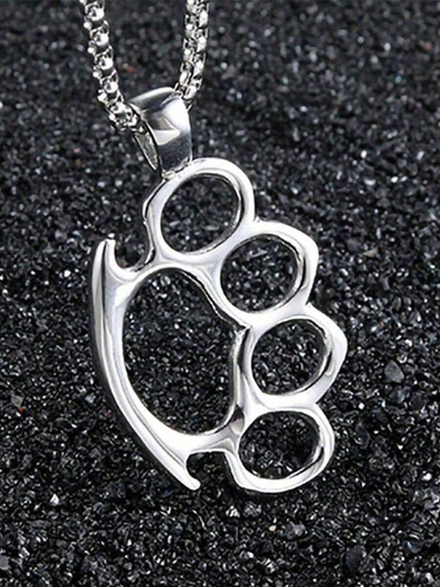 Hip Hop Stainless Steel Paw Pendant Necklace For Men Women For Daily Decoration