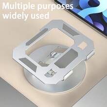 Metal Flat Bracket Folding Desktop IPD Floor Standing Aluminum Alloy Bracket 360 ° Rotating Support Plate Multifunctional Portable Universal