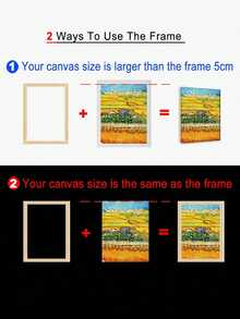 SESE HOME - 1 set DIY 4 barres en bois Cadre photo en bois sur canevas (nécessite un assemblage)(sans verre) Cadre photo en bois de pin DIY Peinture à l'huile canevas Décoration murale Peinture Cadre photo en diamant Bande de bois épaisse Cadre photo en soie Peinture Pratique Décoration d'intérieur