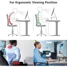 WALI Base para Monitor de Escritorio, Soporte Elevador de Monitor Ajustable en Altura Metal, Soporte para Monitor de Computadora para Oficina Estudiar Hogar, 37 x 24 cm, 1 Paquete, Negro (STT003) - Negro - Ver 8