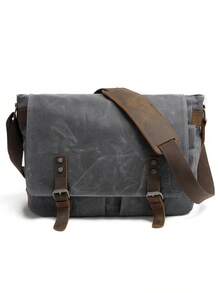 Bolso de hombro estilo retro americano para hombre, bolso de mensajero casual, bolso cruzado, bolso para laptop