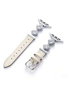 Bling Bling The Dazzling Jewelry Diamonds Complement The Noble And Elegant Young Ladies' For SE/Ultra3/2/1/S11/S10/S9/S8/S7/S6/S5/S4/S3/S2/1 Models. Luxury Faux Leather Band-Quick Release, Adjustable, Fits 38/40/41mm, 42/44/45/46/49mm Smartwatches, Women's For Apple Watch Band. - Multicolor - View 13