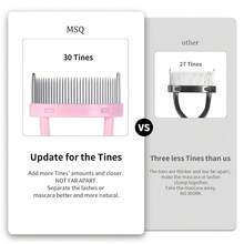 Eyelash Separator Eyelash Comb Eyelash Separating Tool Mascara Brush Eyelash Brush Separator Mascara Comb Curved Design Mascara Applicator With Cap Nude Pink (1 Piece) - Hồng - Xem 6
