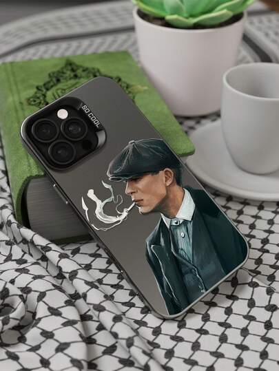 1pc Illustrated Gentleman Suit Pattern Phone Case, Matte Anti-Drop Camera Protection Phone Cover, Compatible With IPhone 11, 12, 13, 14, 15, 16 Pro Max X, XS, XR, 16E, 15 Plus, Galaxy A03, A05, A05S, A12, A14, A15, A32 4G/5G, A35, A52/A52s 5G, OPPO A16, A17, A36, A57 4G, A58 4G, A60, A78 4G, A94, A95, Realme C21Y, C30, C35, C53, C67 4G, Vivo Y02, Y02s, Y03, Y18 4G, Y17s, Y20, Y21