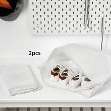 2 Stücke transparente PP-Folie wasserdichte und staubdichte Schuhaufbewahrungstaschen, multifunktionale tragbare Schutz-Abdeckungen für lange/kurze Stiefel