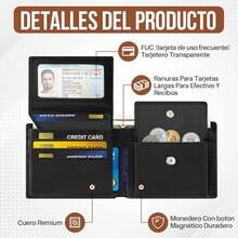 Lukovee Billetera para Hombre Piel, Cartera para Hombre RFID Bloqueo Antirrobo Tarjetero de Cartera Cuero Minimalista, Billetera Hombre Carteras para Caballero Plegable para Hombre Regalo - Negro (Nuevo) - Ver 7