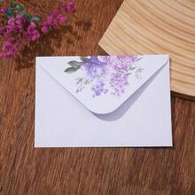 20/50 chiếc phong bì trắng tươi tối giản thanh lịch có họa tiết hoa mẫu đơn và hoa tử đinh hương, thiệp cao cấp, bưu thiếp, thiệp mời trở lại trường - Nhiều màu - Xem 10