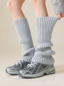 5 pares de calentadores de piernas aleatorios, cálidos, adelgazantes, de unicolor, estilo japonés/coreano dulce hasta el muslo, para otoño/invierno, acogedores