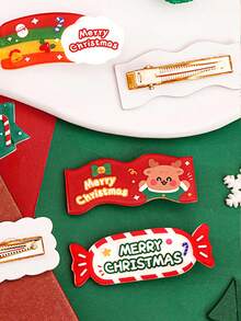 5 قطع من دبابيس شعر كيوت بشكل حلوى عيد الميلاد، تتميز بعناصر عيد الميلاد مثل بابا نويل وشجرة عيد الميلاد والرجل الثلجي والغزلان والأجراس والحلوى والفيونكات، دبابيس أكريليك كرتونية، دبابيس شعر جانبية، هدايا عيد الميلاد، أغطية رأس عيد الميلاد، ديكورات عيد الميلاد 2025، أدوات تصوير للاحتفالات، هدايا عيد الميلاد، زينة عيد الميلاد، ديكورات حفلات، عيد الميلاد للعائلات، للاستخدام خلال عيد الميلاد.