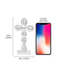 1 件创意心形天使和水晶棱镜形玻璃装饰工艺品、窗户捕光棱镜装饰、办公桌摆件最佳礼物 - 透明 - 查看 6